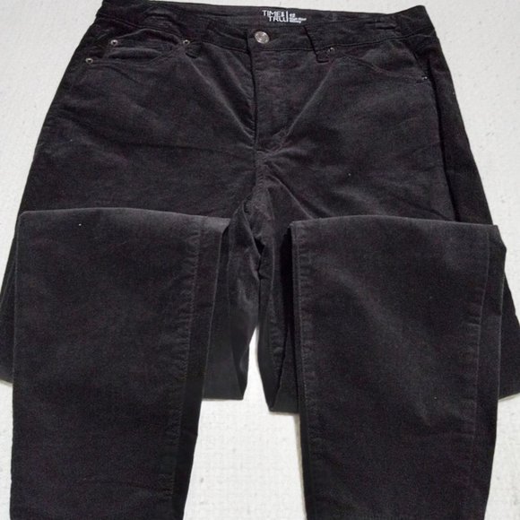 Time And Tru Velvet High Rise Fitted Pants - Picture 4 of 8